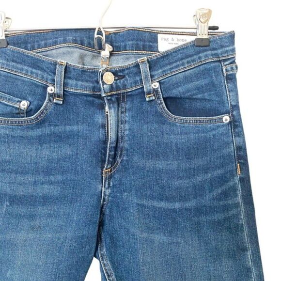 RAG & BONE Capri Distressed Ankle Skinny Denim in Hampton Sz 29‎ - Picture 3 of 5